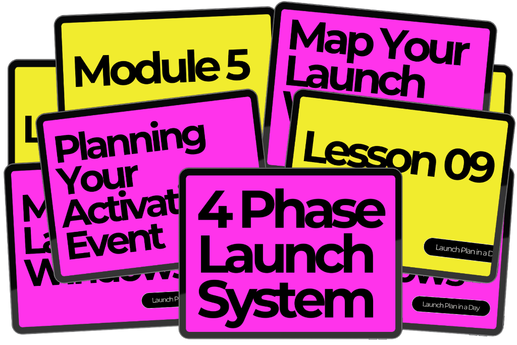 Plan Your Launch in a Day Course Modules